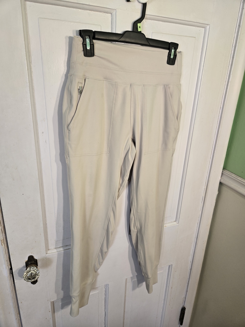 Athleta Light Beige/Cream Track Jogger Pants SIZE S - Picture 2 of 6